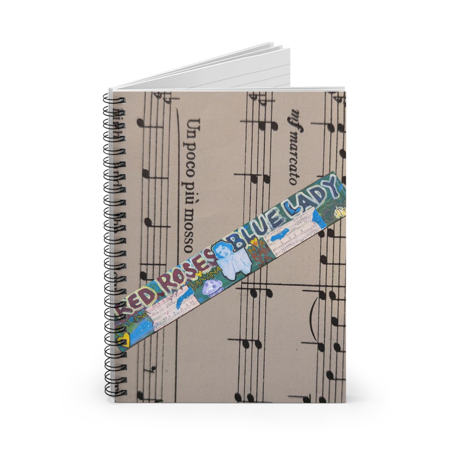Red Roses for a Blue Lady Diary Spiral Notebook | SG808 Artist Collection